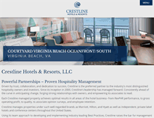 Tablet Screenshot of crestlinehotels.com